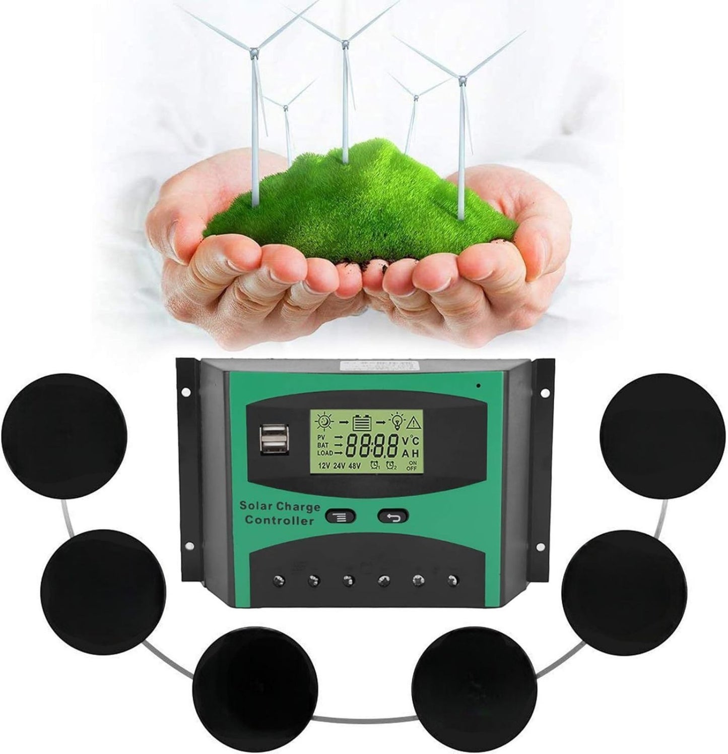 Solarni Regulator Punjenja 12V/24VDC – 30A sa USB Portovima